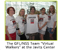 The GFL/NSS Team Virtual Walkers at the Javits Center